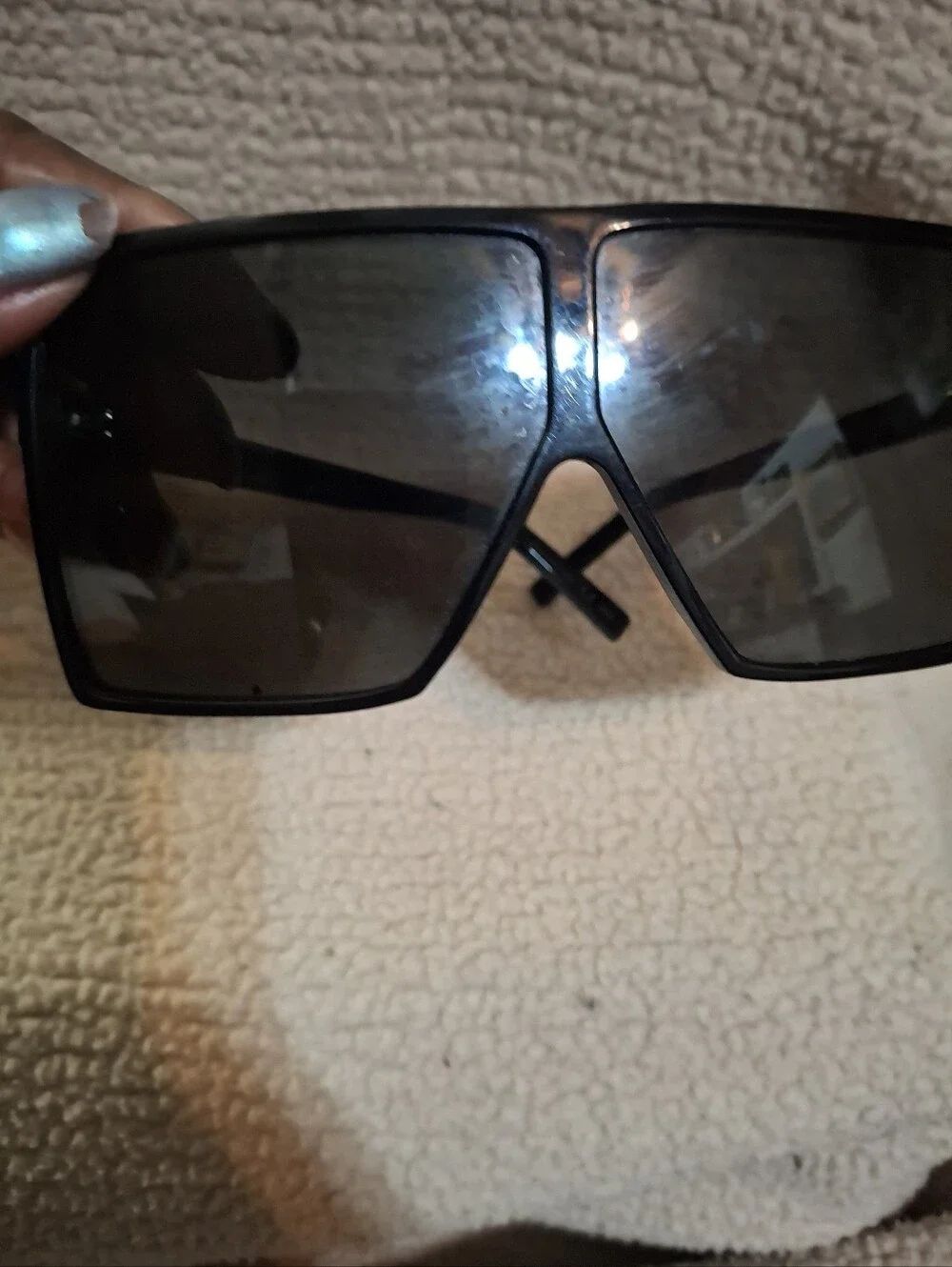 YSL Black Shield Sunglasses - Classic Polarized Look